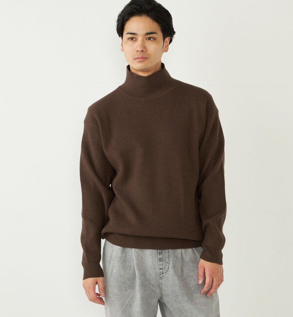 SHIPS Colors 「SHIPS Colors:〈洗濯機可能〉畔編み ハイネック ニット」|ニット・セーター|