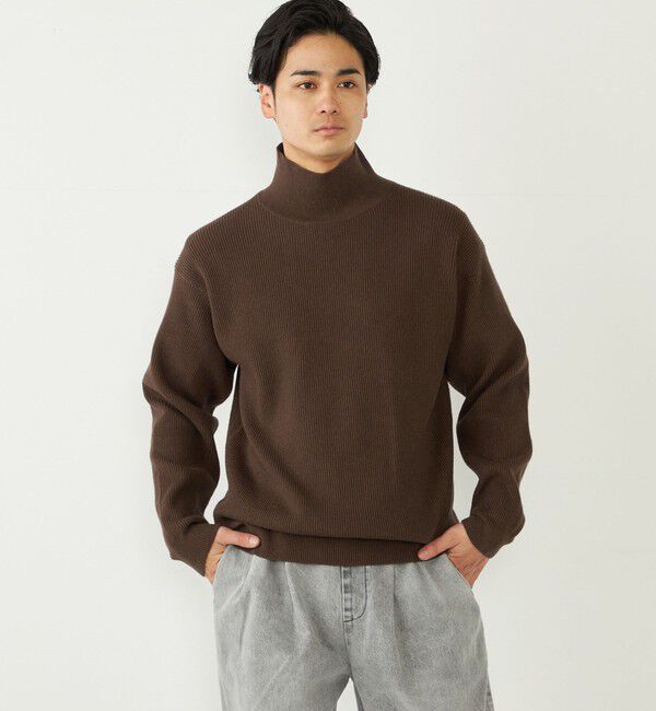 SHIPS Colors 「SHIPS Colors:〈洗濯機可能〉畔編み ハイネック ニット」|ニット・セーター|