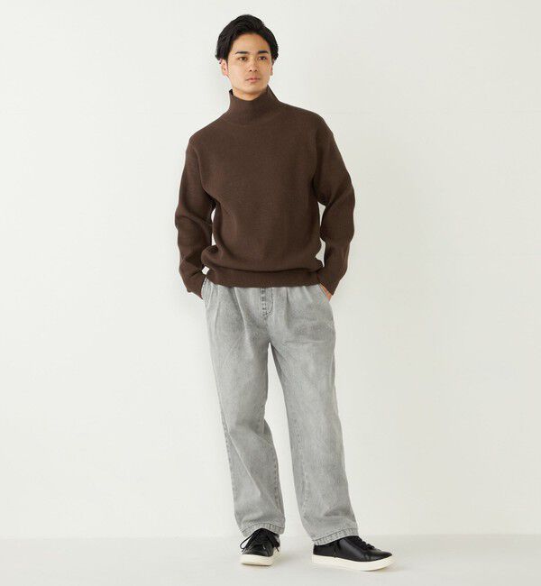 SHIPS Colors 「SHIPS Colors:〈洗濯機可能〉畔編み ハイネック ニット」|ニット・セーター|