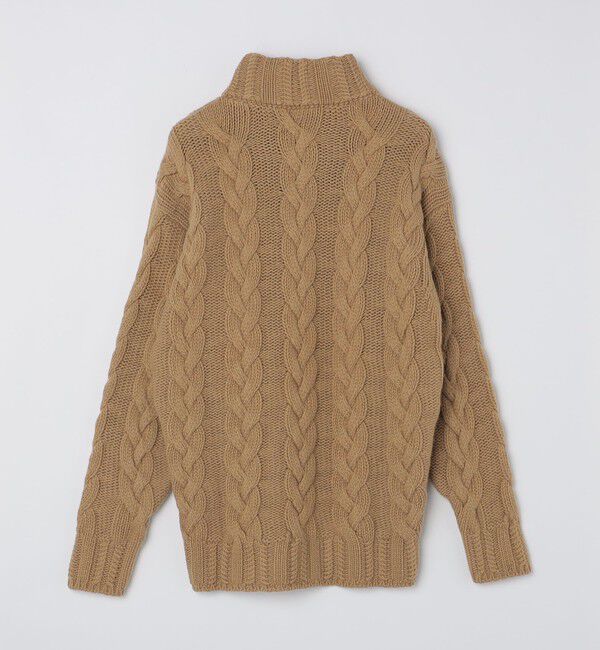 SHIPS「【SHIPS別注】GRAY: ケーブル編み タートルネック ニット」|ニット・セーター|