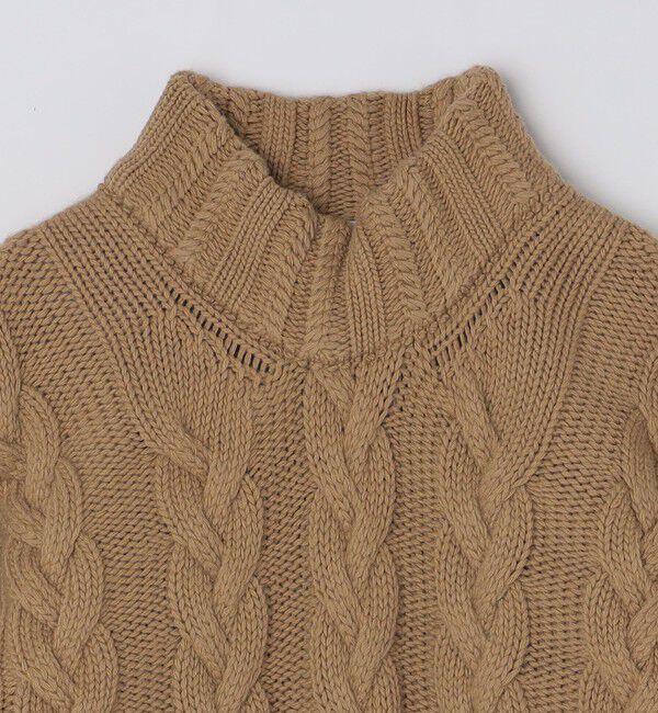 SHIPS「【SHIPS別注】GRAY: ケーブル編み タートルネック ニット」|ニット・セーター|