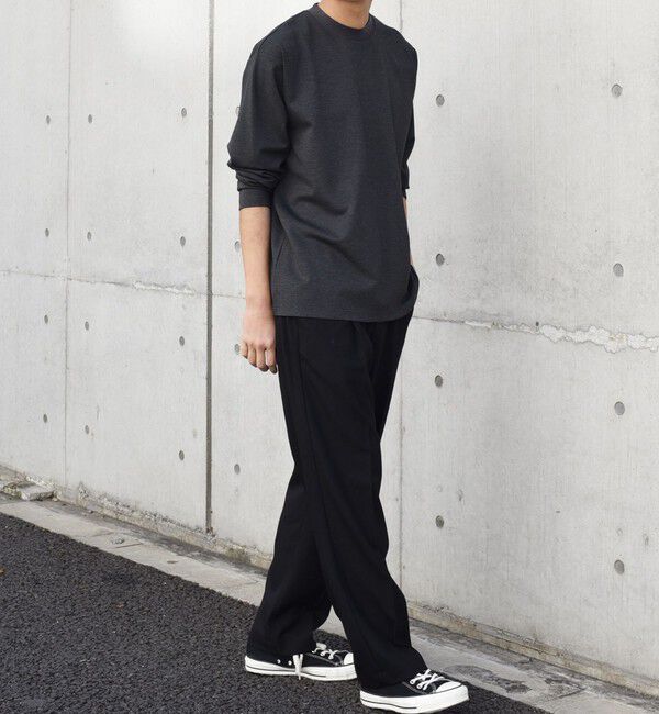 SHIPS any「SHIPS any: デザイン リブ ハイゲージ ポンチ クルーネック Tシャツ (ロンT)◇」|Tシャツ・カットソー|