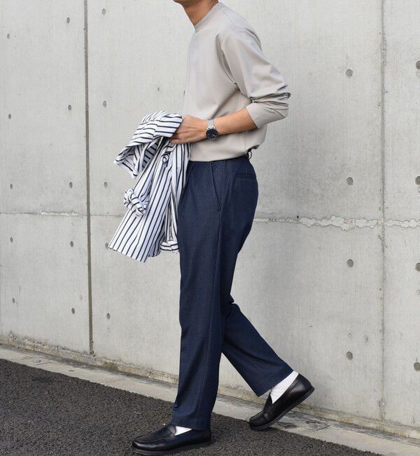 SHIPS any「SHIPS any: デザイン リブ ハイゲージ ポンチ クルーネック Tシャツ (ロンT)◇」|Tシャツ・カットソー|