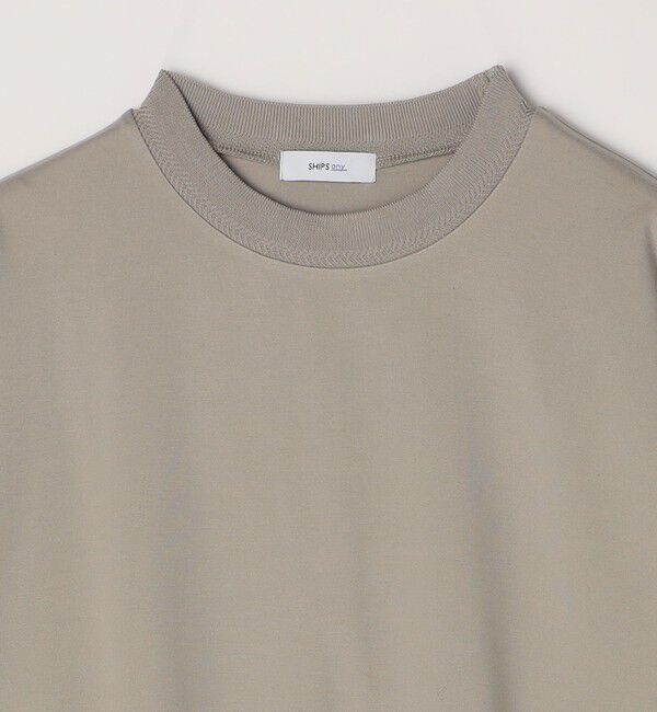 SHIPS any「SHIPS any: デザイン リブ ハイゲージ ポンチ クルーネック Tシャツ (ロンT)◇」|Tシャツ・カットソー|