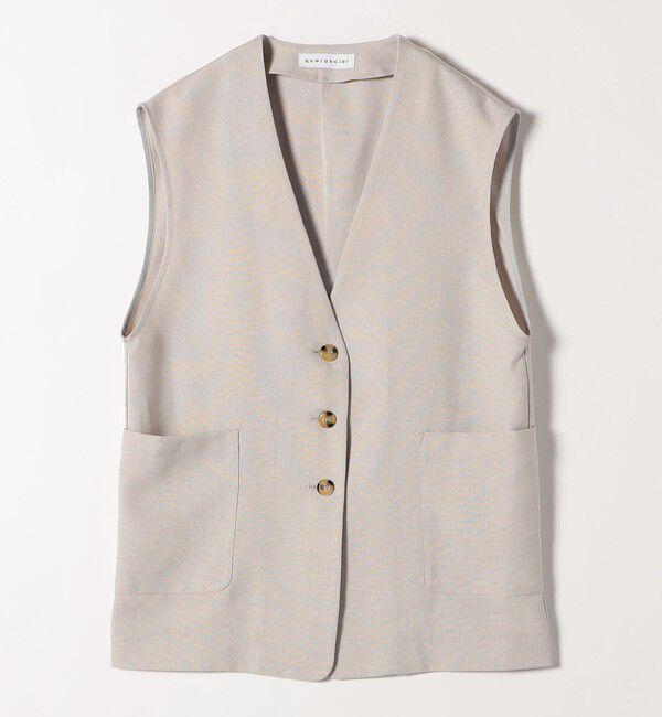 quaranciel「quaranciel:〈洗濯機可能〉Vネック ジレ＆フレア スカート セットアップ」|フレア|