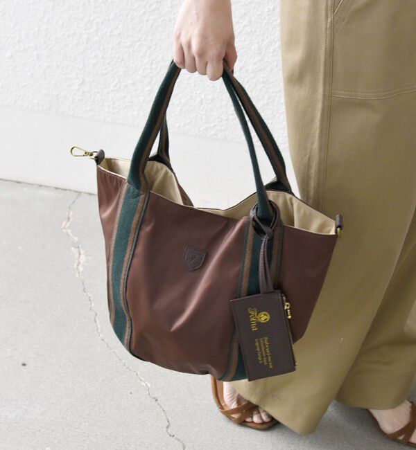 SHIPS any「【SHIPS any別注】Folna: 2WAY ライン ナイロン トート バッグ」|トートバッグ|