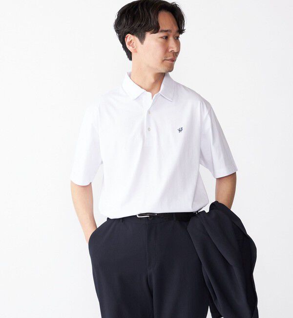 SHIPS「【WEB限定】SHIPS:〈吸水速乾〉アイスタッチ ワンポイント ロゴ レギュラーカラー ポロシャツ」|Tシャツ・カットソー|