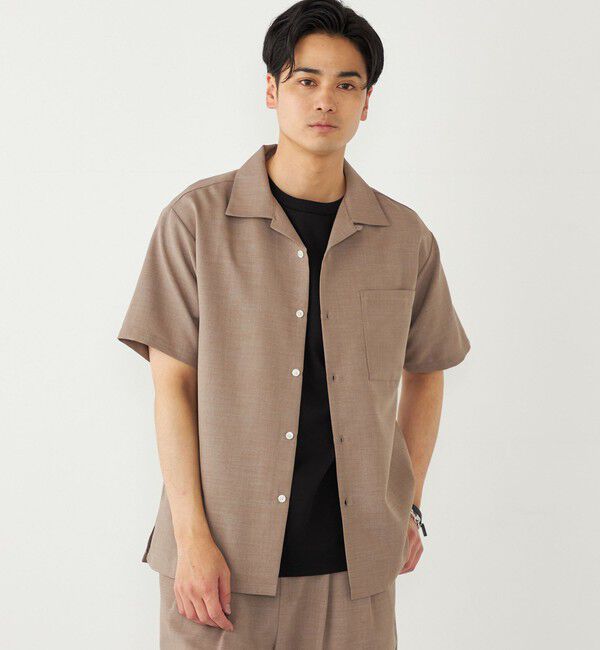 SHIPS Colors 「SHIPS Colors:〈洗濯機可能〉ポリトロ オープンカラー シャツ」|シャツ・ブラウス|