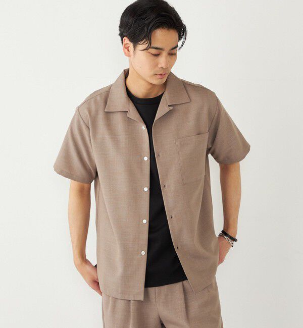 SHIPS Colors 「SHIPS Colors:〈洗濯機可能〉ポリトロ オープンカラー シャツ」|シャツ・ブラウス|