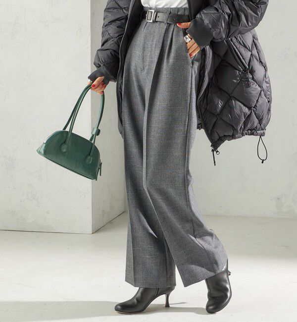 SHIPS for women「〈手洗い可能〉TUMUGITO(R) シャーク ツイード タック パンツ」|その他|