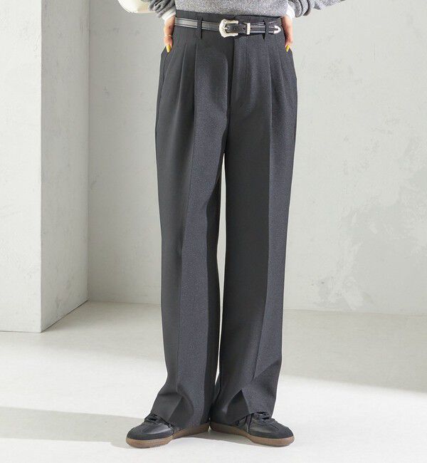 SHIPS for women「〈手洗い可能〉TUMUGITO(R) シャーク ツイード タック パンツ」|その他|