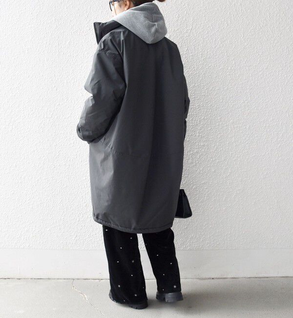 SHIPS any:〈多機能〉中綿 2WAY スタンドカラー モンスター コート
