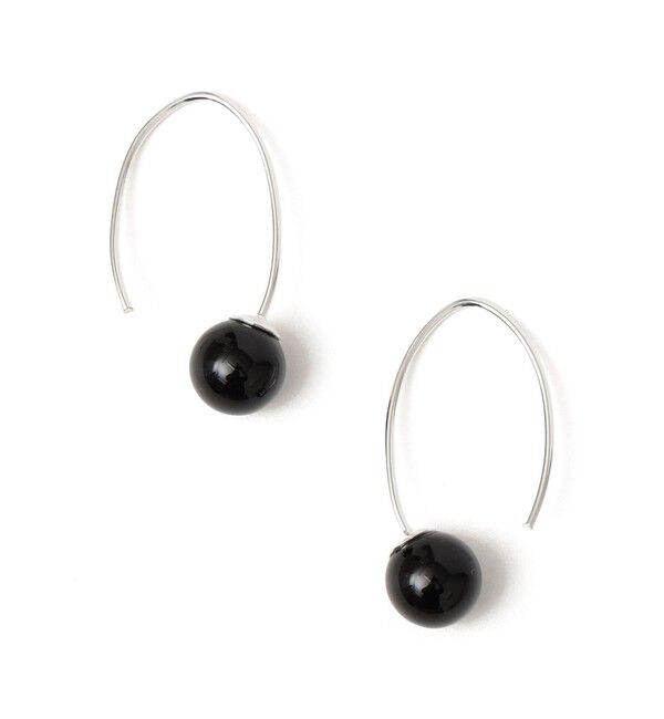 SHIPS for women「Luasifar:ストーン フック ピアス」|ピアス|ブラック