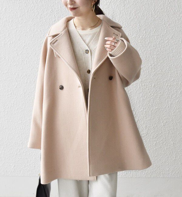 SHIPS any*PUREWOOL スタンド&テーラード ハーフコート LG SHIPS｜【WEB限定】SHIPS any: PURE WOOL スタンド & テーラード