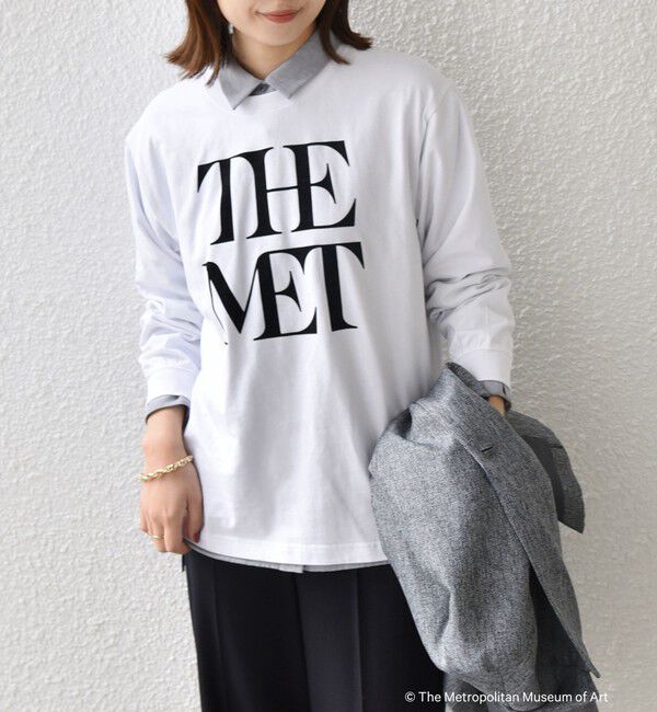 SHIPS Colors 「SHIPS Colors:The Met コラボ フロッキー ロゴ Tシャツ 2」|Tシャツ・カットソー|オフホワイト