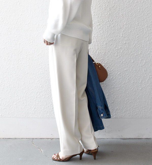 SHIPS any「《予約》SHIPS any:〈洗濯機可能〉ダブルクロス タック ストレート パンツ［NAVY BLUE］」|その他|