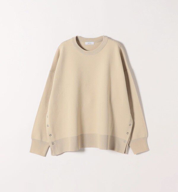 SHIPS any「《予約》SHIPS any:〈手洗い可能〉サイドスリット クルーネック ルーズ プルオーバー」|ニット・セーター|