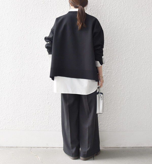 SHIPS any「《予約》SHIPS any:〈手洗い可能〉サイドスリット クルーネック ルーズ プルオーバー」|ニット・セーター|