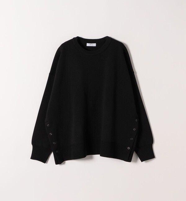 SHIPS any「《予約》SHIPS any:〈手洗い可能〉サイドスリット クルーネック ルーズ プルオーバー」|ニット・セーター|