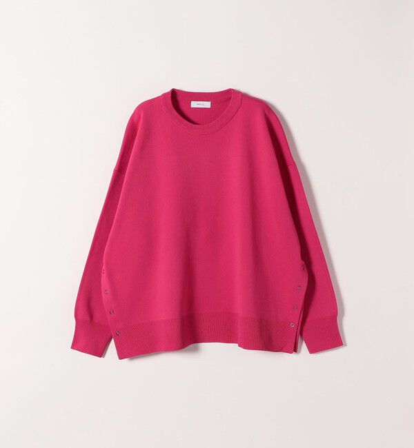 SHIPS any「《予約》SHIPS any:〈手洗い可能〉サイドスリット クルーネック ルーズ プルオーバー」|ニット・セーター|