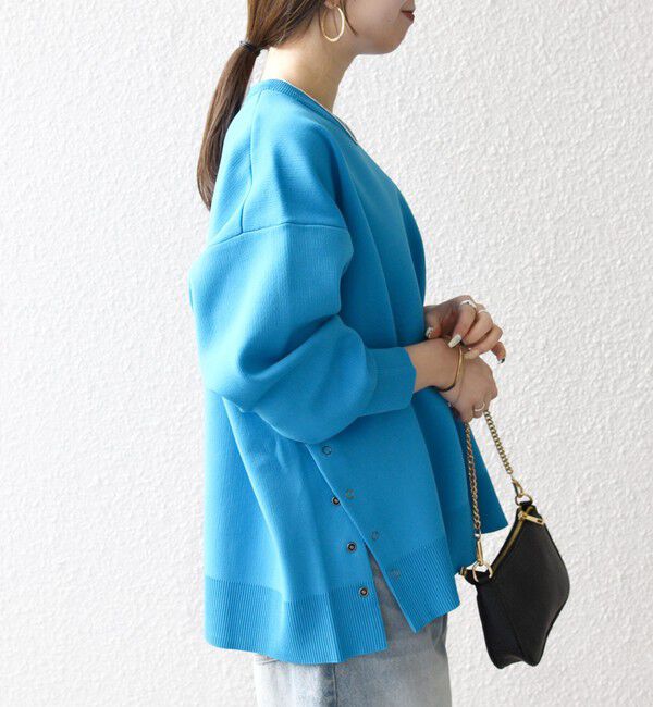 SHIPS any「《予約》SHIPS any:〈手洗い可能〉サイドスリット クルーネック ルーズ プルオーバー」|ニット・セーター|