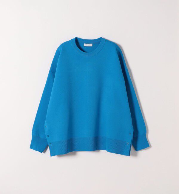 SHIPS any「《予約》SHIPS any:〈手洗い可能〉サイドスリット クルーネック ルーズ プルオーバー」|ニット・セーター|