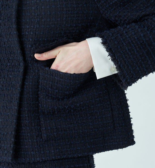 ミックスヤーンツイード ノーカラージャケット（Ballsey）｜ルミネの