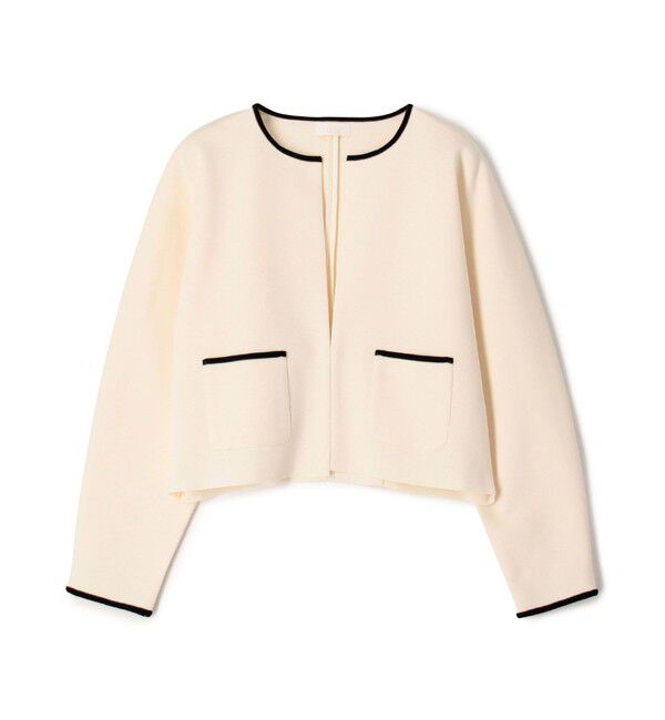 Ballsey ミラノリブ クルーネックカーディガン ホワイト ミラノリブ クルーネックカーディガン（Ballsey）｜ルミネの