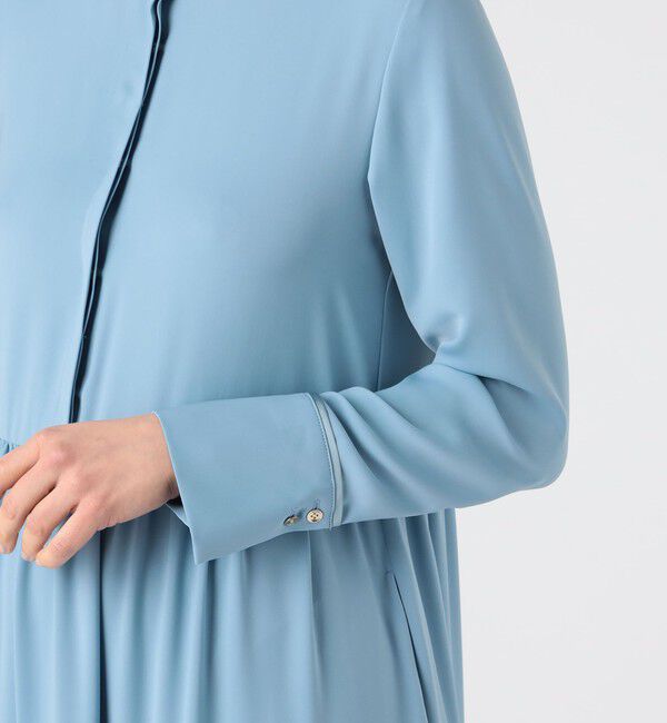 BALLSEY⭐︎ボールジィ　パウダリーサテン ティアードロングワンピース　水色 パウダリーサテン ティアードロングワンピース（Ballsey）｜ルミネの