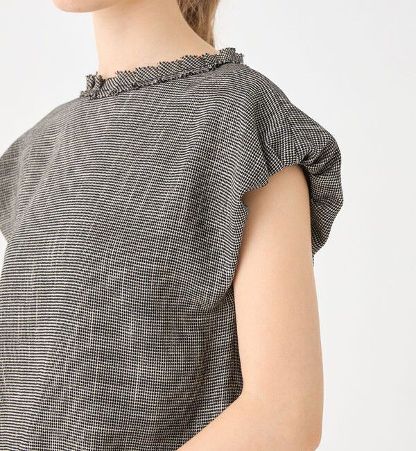 ポリエステルレーヨンカラミ フレンチスリーブブラウス（Ballsey