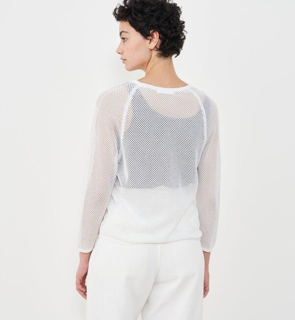 GALERIE VIE「クレープコットンメッシュ Vネックカーディガン」|カーディガン|