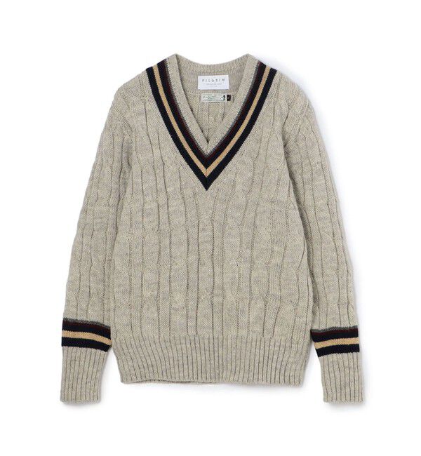 TOMORROWLAND MENS「【別注】TOMORROWLAND PILGRIM ウール クリケットセーター」|ニット・セーター|13 ライトグレー