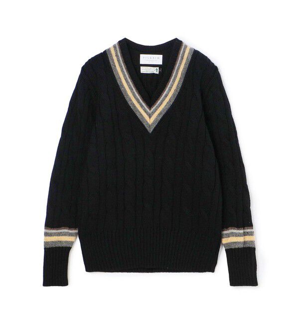 TOMORROWLAND MENS「【別注】TOMORROWLAND PILGRIM ウール クリケットセーター」|ニット・セーター|19 ブラック