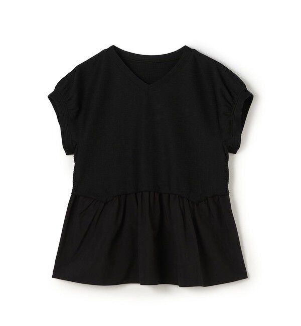 Ballsey「アイレットジャージー ソフトVネックプルオーバー」|Tシャツ・カットソー|19 ブラック