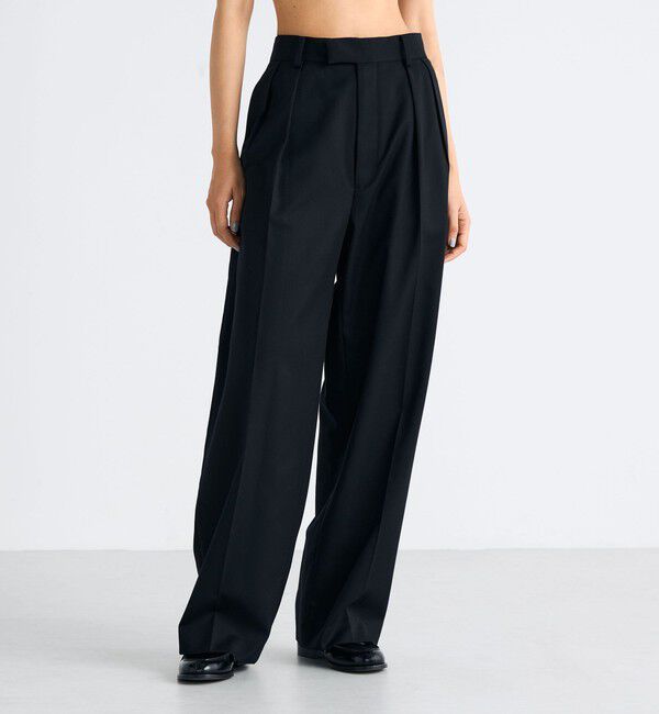 Super160's ウールツイル 2タックワイドスラックス（Edition）｜ルミネ