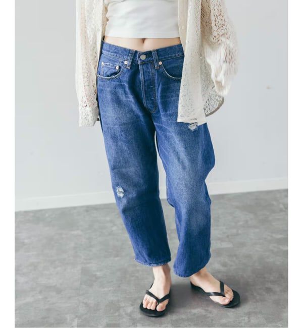  「テーパード5ポケットデニムパンツ」|デニム|