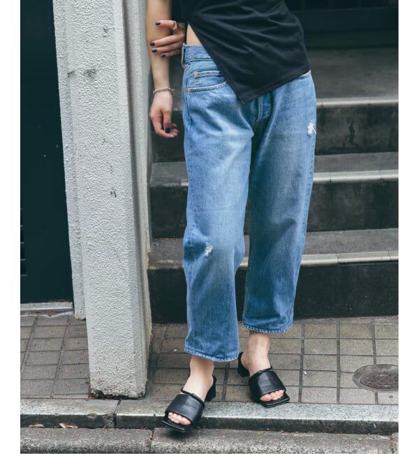  「テーパード5ポケットデニムパンツ」|デニム|