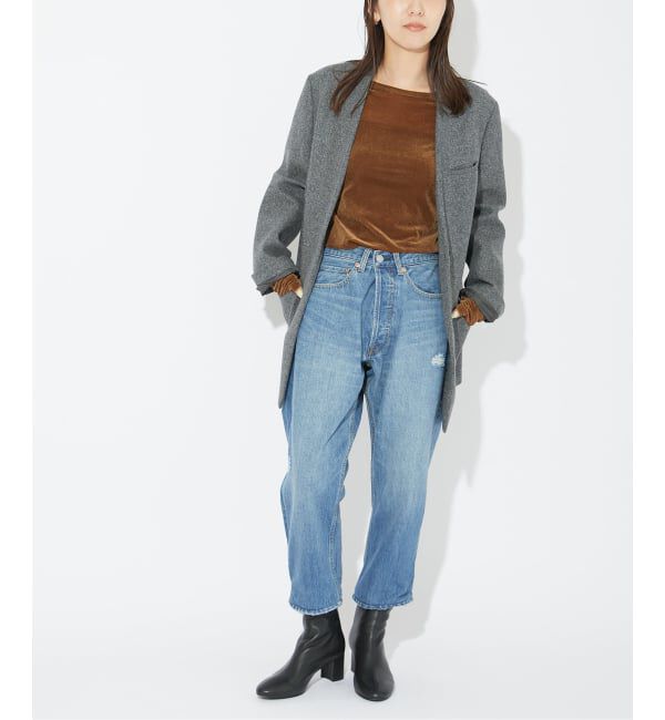  「テーパード5ポケットデニムパンツ」|デニム|