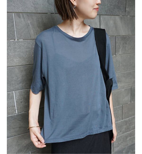 EMILYWEEK「セカンドスキン ハーフスリーブプルオーバー」|Tシャツ・カットソー|グレー