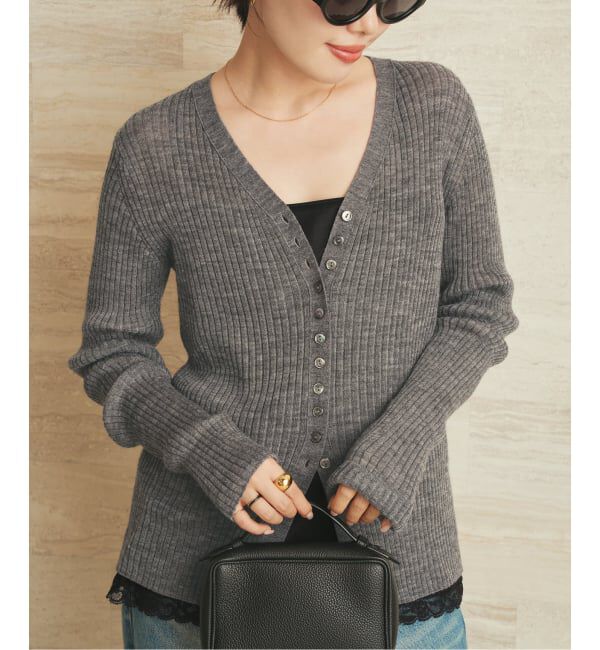 Plage「RIB BUTTON カーディガン」|カーディガン|