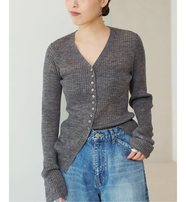 Plage「RIB BUTTON カーディガン」|カーディガン|