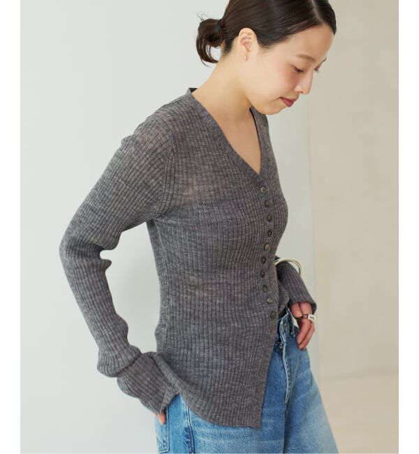 Plage「RIB BUTTON カーディガン」|カーディガン|
