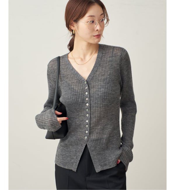 Plage「RIB BUTTON カーディガン」|カーディガン|