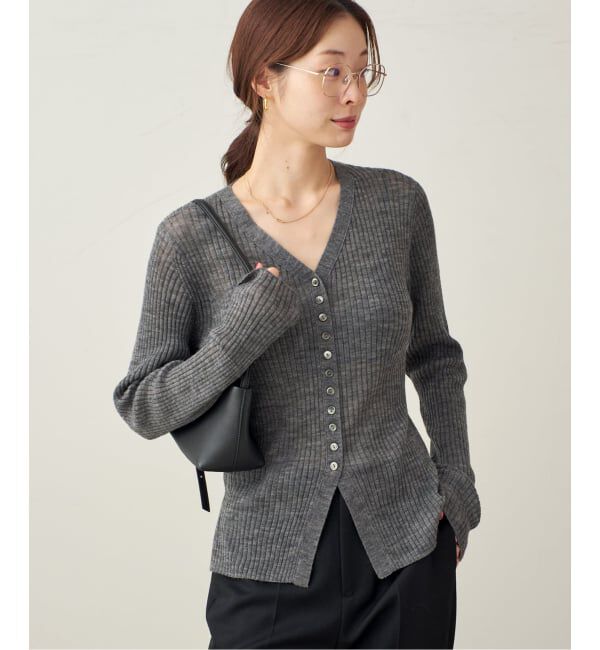 Plage「RIB BUTTON カーディガン」|カーディガン|