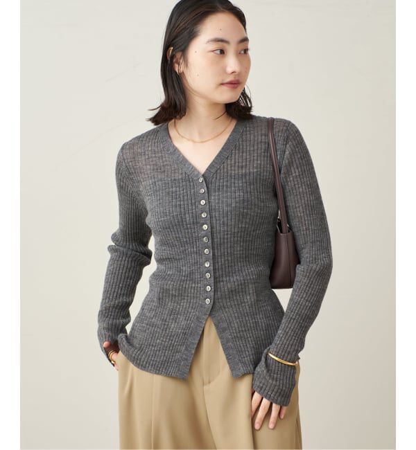 Plage「RIB BUTTON カーディガン」|カーディガン|