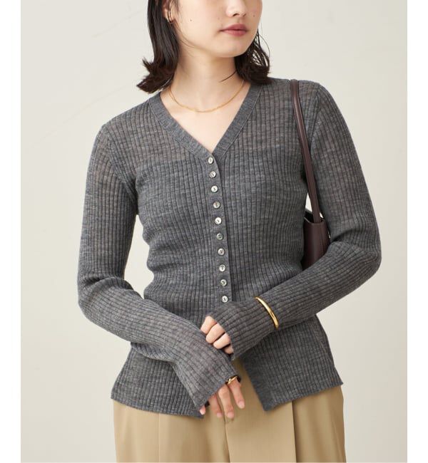 Plage「RIB BUTTON カーディガン」|カーディガン|