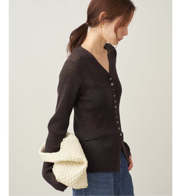 Plage「RIB BUTTON カーディガン」|カーディガン|