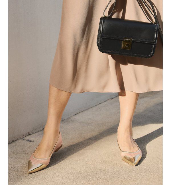 VERMEIL par iena「NEBULONI E.（ネブローニ） TULE FLAT SHOES ピンク 7418MINA」|その他|ピンク