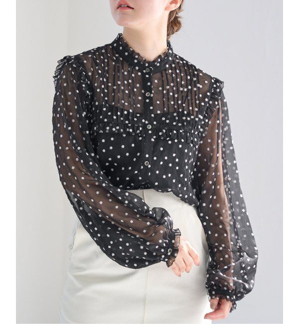 IENA「《追加》楊柳フリルピンタックブラウス」|シャツ・ブラウス|