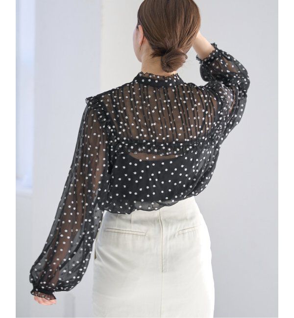 IENA「《追加》楊柳フリルピンタックブラウス」|シャツ・ブラウス|